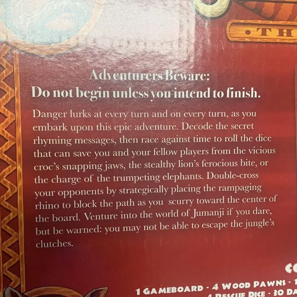 Jumanji Game in‎ Wood Box